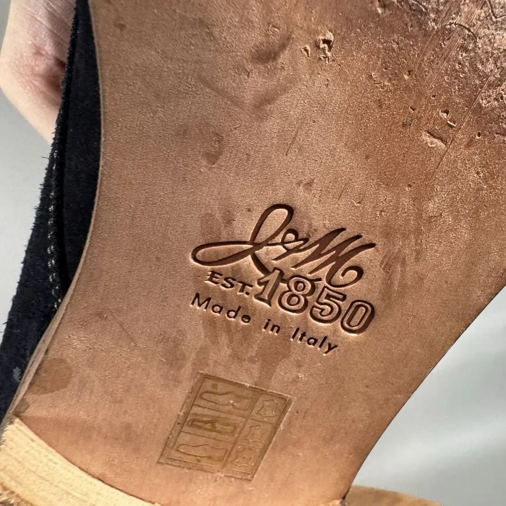 S Johnston & Murphy Leather Chukka Men’s 12 Blue‎ Lace Up Casual Business Italy